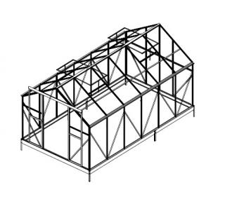 náhradní prosklení pro skleník LANITPLAST PLUGIN 8x14 PC 4 mm LG3057