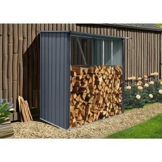 Riwall PRO RMWS 3x7 Anthracite - přístřešek na dřevo 2 x 1,5 m s pultovou střechou antracit
