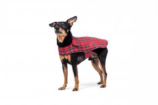 Obleček pro psa červený kostkovaný Velikost: XS - mini