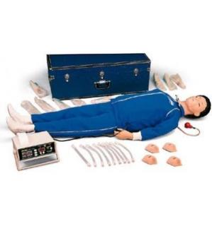 Elektronická resuscitační figurína celého těla s monitorovací a paměťovou jednotkou