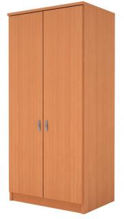 REHABED, Dvoudveřová skříň s policemi, 100x200x60 cm Provedení: se zamykatelnou skříňkou