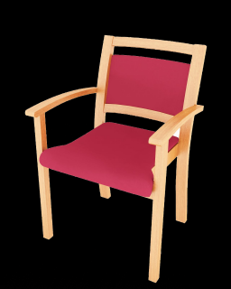REHABED, Židle s područkami, polstrovaná, s nízkým opěradlem, min. objednávka 5 ks