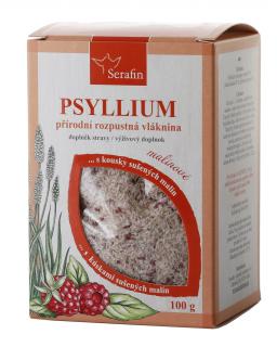 Psyllium s přírodním aromatem a kousky ovoce - malina 100g