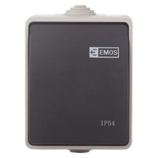Emos A1398 Přepínač nástěnný č. 1,6 IP54, 1 tlačítko