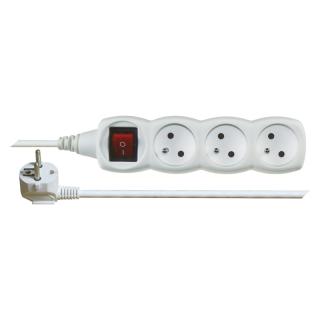 Emos P1311 Prodlužovací kabel s vypínačem – 3 zásuvky, 1,2m, bílý