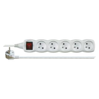 Emos P1513 Prodlužovací kabel s vypínačem – 5 zásuvky, 3m, bílý