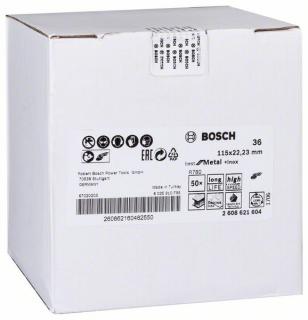 Fibrový kotouč 115 mm, P36, Bosch 2608621604 Best for Metal + Inox, 1ks