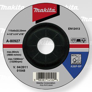 Makita A-80927 brusný kotouč 115x6x22 ocel