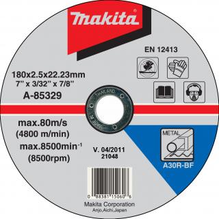 Makita A-85329 řezný kotouč 180x2,5x22 ocel