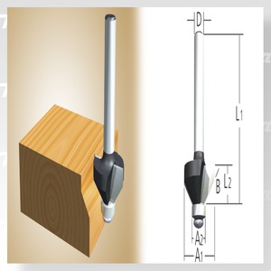 Makita D-09488 Fréza fazetová / hranová s ložiskem, 6mm stopka