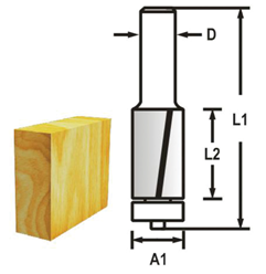 Makita D-47721 Fréza drážkovací, dvoubřitá s ložiskem, 8mm stopka