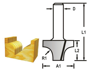 Makita D-48153 Fréza profilová, 8mm stopka