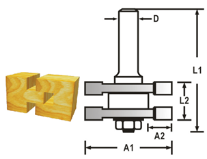 Makita D-48935 Fréza pérová s ložiskem, 12mm stopka