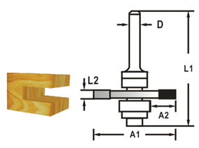 Makita D-48941 Fréza kotoučová s ložiskem, 8mm stopka