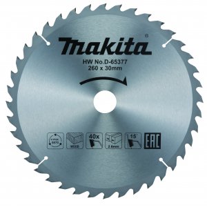 Makita D-65377 pilový kotouč 260mm x 30mm x 40 zubů