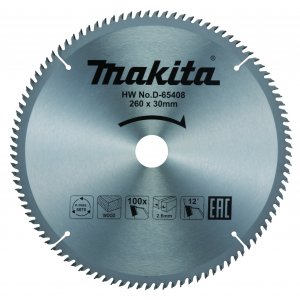 Makita D-65408 pilový kotouč 260mm x 30mm x 100 zubů