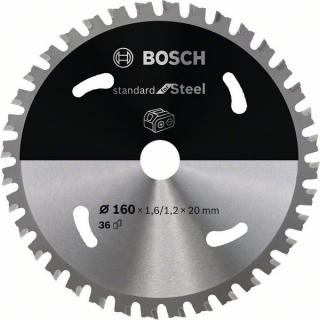 Pilový kotouč Bosch 160 x 20 x 1,6 mm, 36 z, 2608837749 Standard for Steel pro aku pily (Pilový kotouč 160 mm x 20 x 1,6 mm, 36 zubů,  Standard for Steel pro aku pily, Bosch 2608837749)