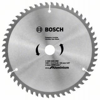 Pilový kotouč Bosch 190 x 20/16 x 2,2 mm, 54 z, 2608644390 Eco for Aluminium (Pilový kotouč 190 mm x 20/16 x 2,2 mm, 54 zubů,  Eco for Aluminium, Bosch 2608644390)