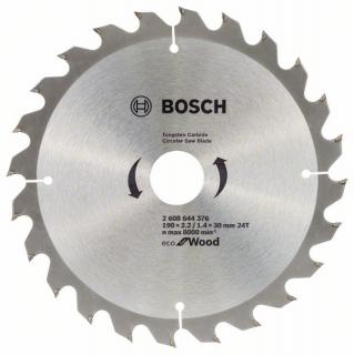 Pilový kotouč Bosch 190 x 30 x 2,2 mm, 24 z, 2608644376 Eco for Wood (Pilový kotouč 190 mm x 30 x 2,2 mm, 24 zubů,  Eco for Wood, Bosch 2608644376)