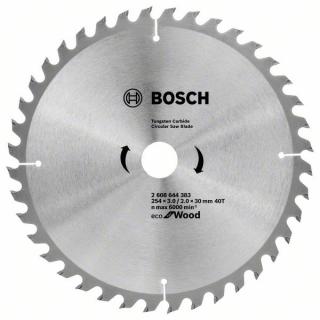 Pilový kotouč Bosch 254 x 30 x 3,0 mm, 40 z, 2608644383 Eco for Wood (Pilový kotouč 254 mm x 30 x 3,0 mm, 40 zubů,  Eco for Wood, Bosch 2608644383)