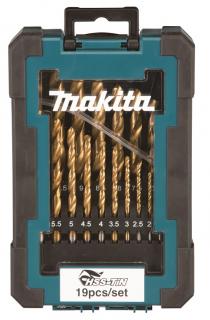 Sada vrtáků 1-10mm HSS-Tin 19ks Makita D-72229-10