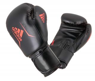 Adidas boxerské rukavice Speed 50, vel. 4,6,8,10,12,14 OZ, černá/red Velikost: 10oz