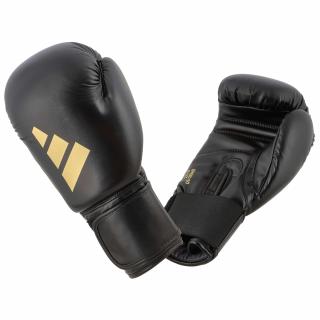 Adidas boxerské rukavice Speed 50, velikosti 4,6,8,10,12 OZ, černá/zlatá Velikost: 4oz
