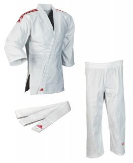 ADIDAS KIMONO NA JUDO CLUB WHITE / RED (J350) Velikost: 140
