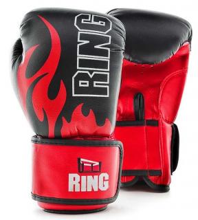 Boxerské rukavice RING SPORT FIRE, 6, 8, 10, 12 oz Velikost: 6oz