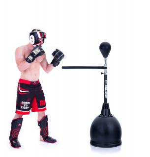 Boxovací reflexní hruška s ramenem stojící černá RING SPORT
