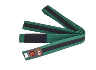 BRAZILIAN JIU JITSU dětský pás zeleno-černá Barva: BJJ šedá-černý pruh, Délka: 240