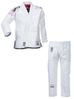 Kimono Jiu Jitsu dětské - Amazona BJJ EXTREM 2.0 bílo - růžové Velikost: 140