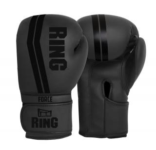 RING SPORT Boxerské rukavice FORCE, 10, 12, 14 oz černé Velikost: 10oz