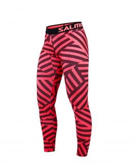 SALMING Flow Tights Women Coral/All Over Print Velikosti oblečení: XS