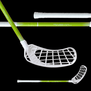 SALMING Quest2 Mid Mini stick 35 White/Green Délka hole: 60 (71) cm, Strana hole: Levá ruka dole