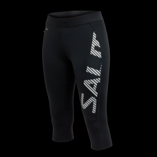SALMING Run Capri Logo Tights Women Black/Silver Reflective Velikosti oblečení: XS