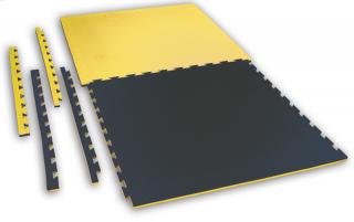 Tatami puzzle CHECKER 1m x 1m x 2cm černo-žlutá