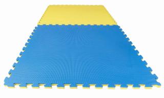 Tatami puzzle ECONO 1m x 1m x 2cm modro - žlutá