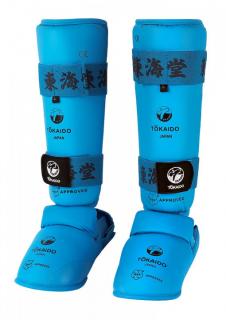 TOKAIDO KANJI chrániče holení a nártů na karate WKF approved Barva: Modrá, Velikost: M