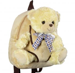 Batoh Plush Backpack Teddy Bear Beige