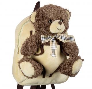 Batoh Plush Backpack Teddy Bear Brown