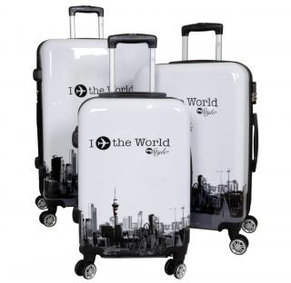 Sada kufrů Fly The World White 3-set