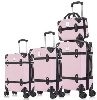 Sada kufrů Vintage Pink/Black 4-set