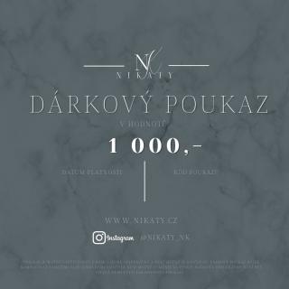 Elektronický dárkový poukaz Hodnota poukazu: 1 000 Kč