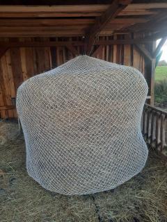 Síť na balík sena, Ø 150 cm, oko 5 cm, BEZUZLOVÝ POLYESTER