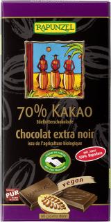 Rapunzel, vysokoprocentní čokoláda, různé druhy Varianta čokolády: 70%
