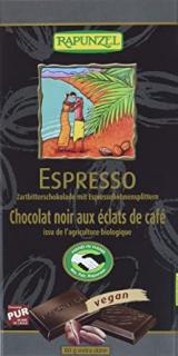 Rapunzel, vysokoprocentní čokoláda, různé druhy Varianta čokolády: Espresso