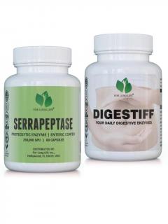 Serrapeptáza + Digestiff, 4+1 balení zdarma