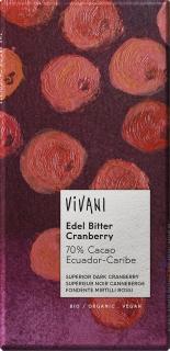 Vivani, ochucené vysokoprocentní čokolády, různé druhy Varianta čokolády: Brusnice