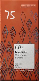 Vivani, vysokoprocentní čokolády, různé druhy Varianta čokolády: 75%